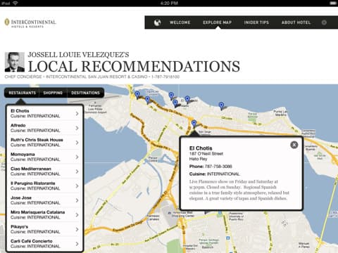 Concierge Insider Guides iPad app