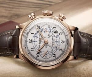baume et mercier capeland chronograph red gold automatic watch