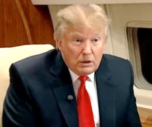 donald trump interview private jet