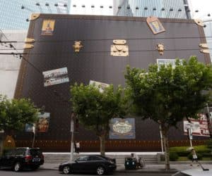 giant suitcase LV store Shanghai