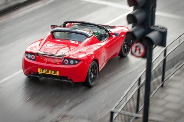 The Tesla Roadster in London