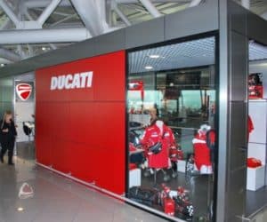 Ducati store Rome Fiumicino airport