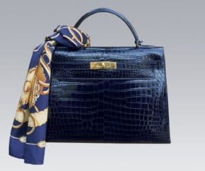kelly croco bleu