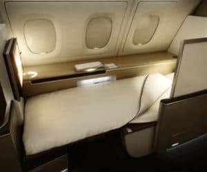 Lufthansa windowside bed First Class
