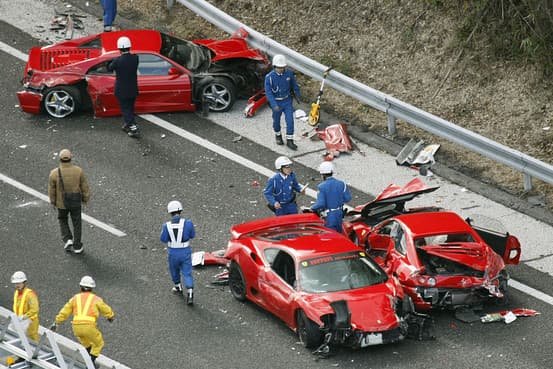 ferrari car crash