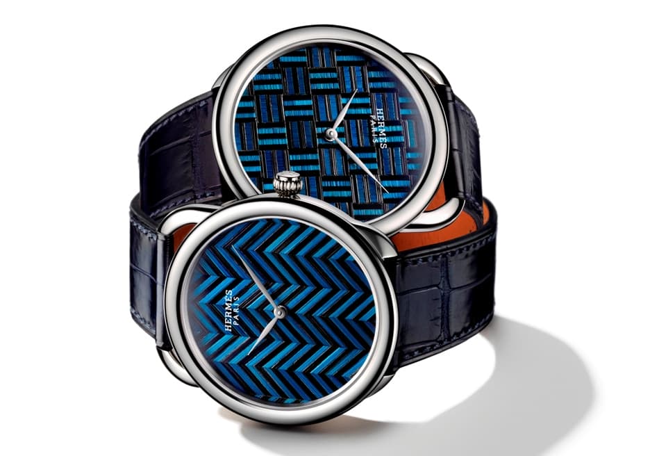Hermès Arceau Marqueterie de Paille watch