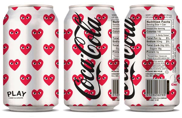 comme des garcons play coca cola light