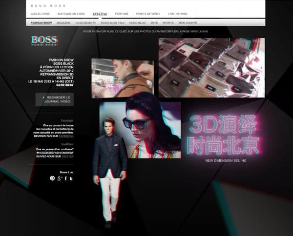 Boss Black Fall Winter 2012 show 3D