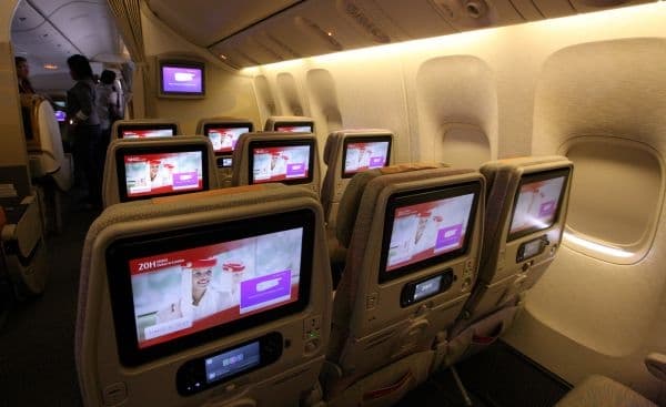 Emirates new inflight entertainment screens