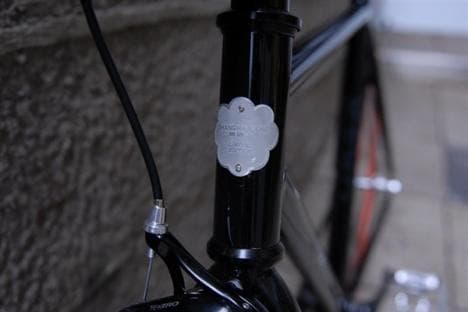 Shanghai Tang Bicycle embossed plate