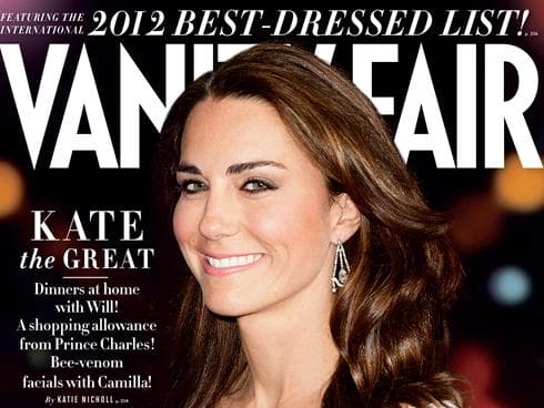 Kate Middleton Vanity Fair Best Dressed List 2012