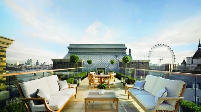 penthouse at the Corinthia Hotel in London