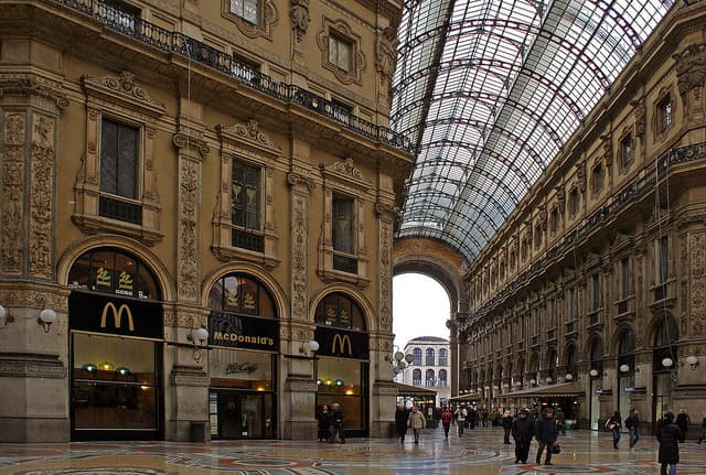 McDonalds Galleria Vittoria Emanuele Milan