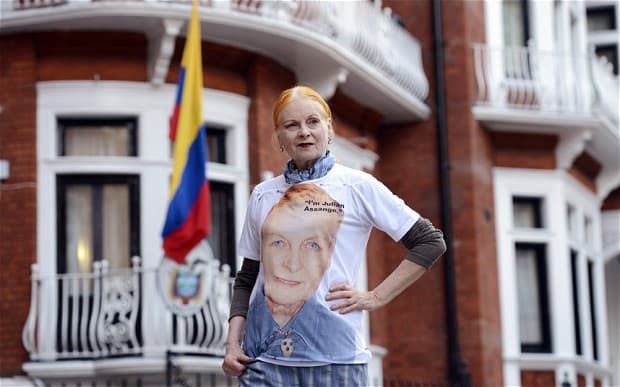 Vivienne Westwood Julian Assange t shirt