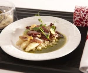 KLM in-flight dining menu