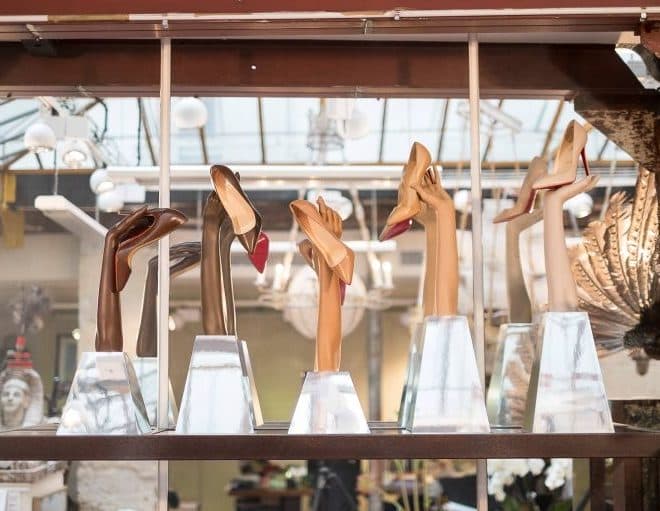 Louboutin nude shoes