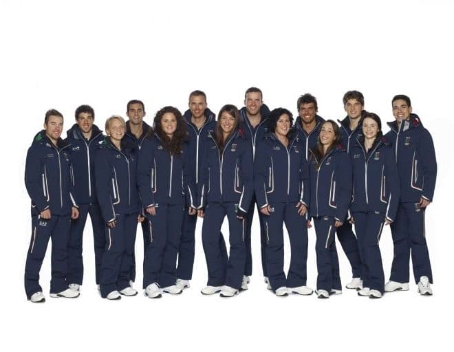 Italian athletes in their Giorgio Armani outfits