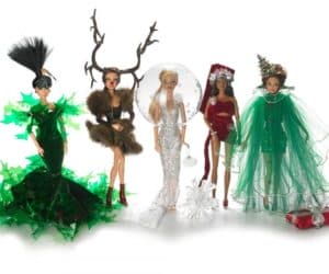 Stephen Jones dressing Barbie