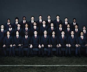 The Arsenal players wearing Lanvin