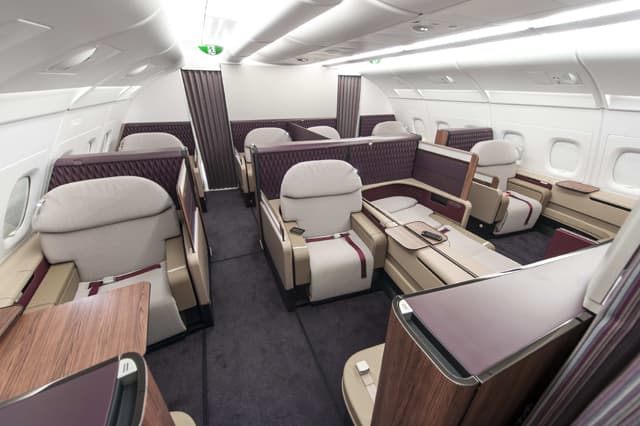 qatar airways a380 first class cabin