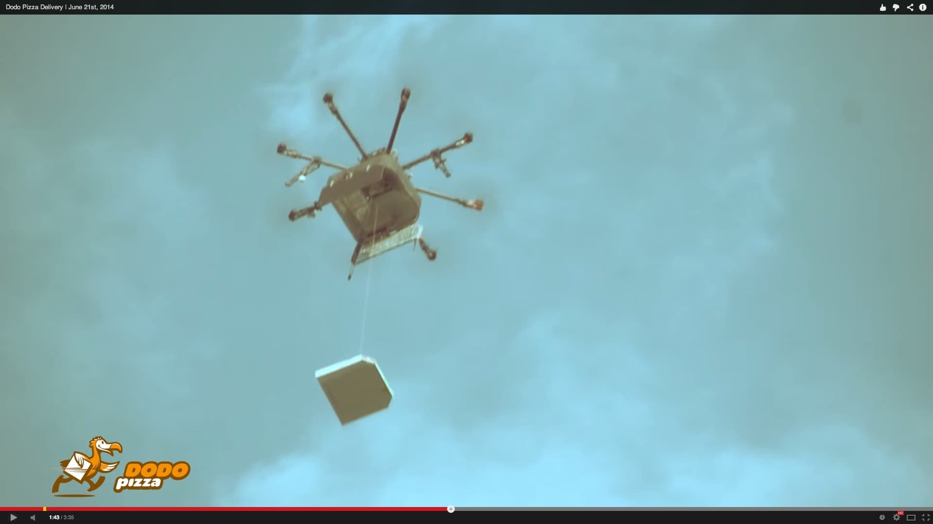 Pizza delivered By Drone