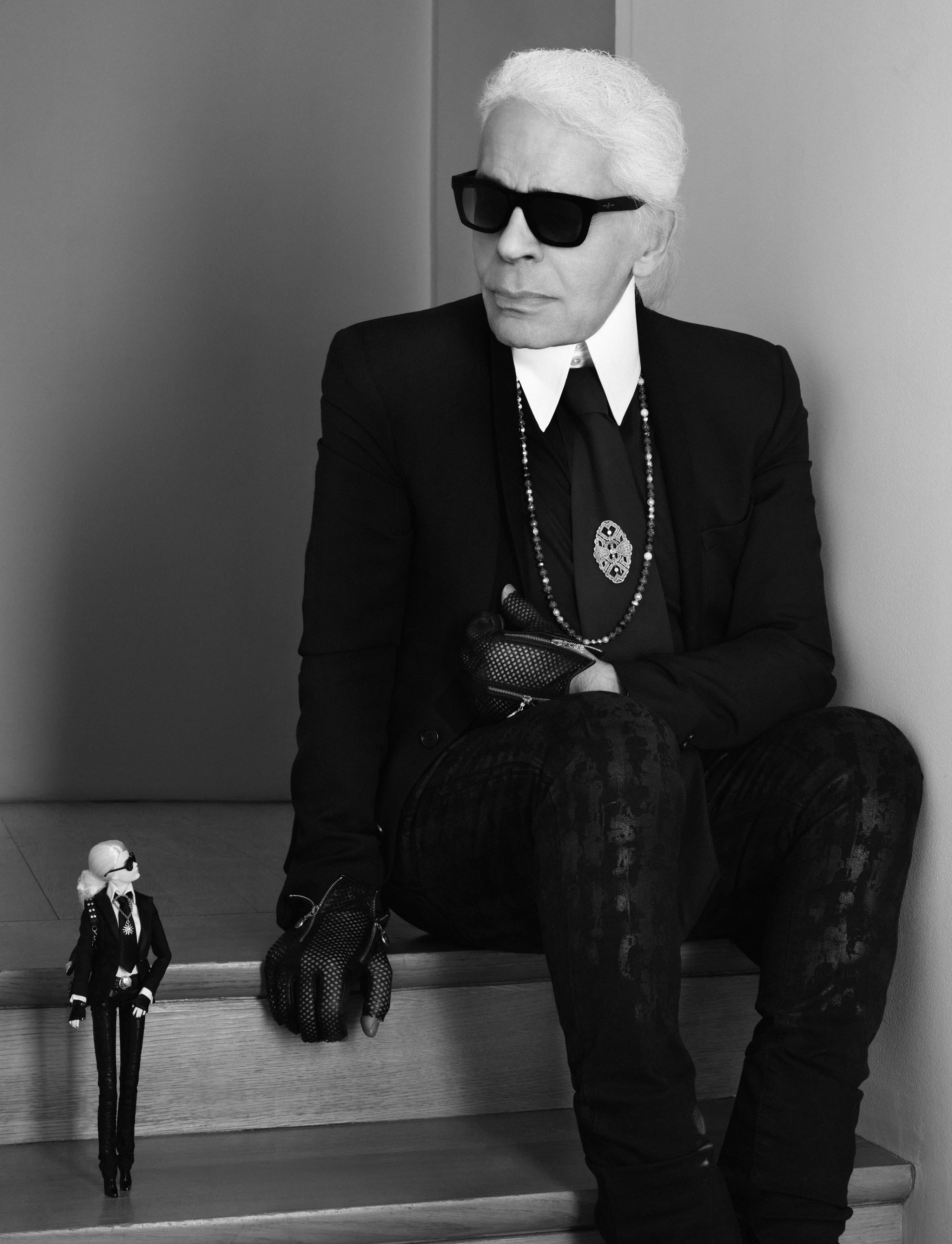 Karl Lagerfeld with Barbie