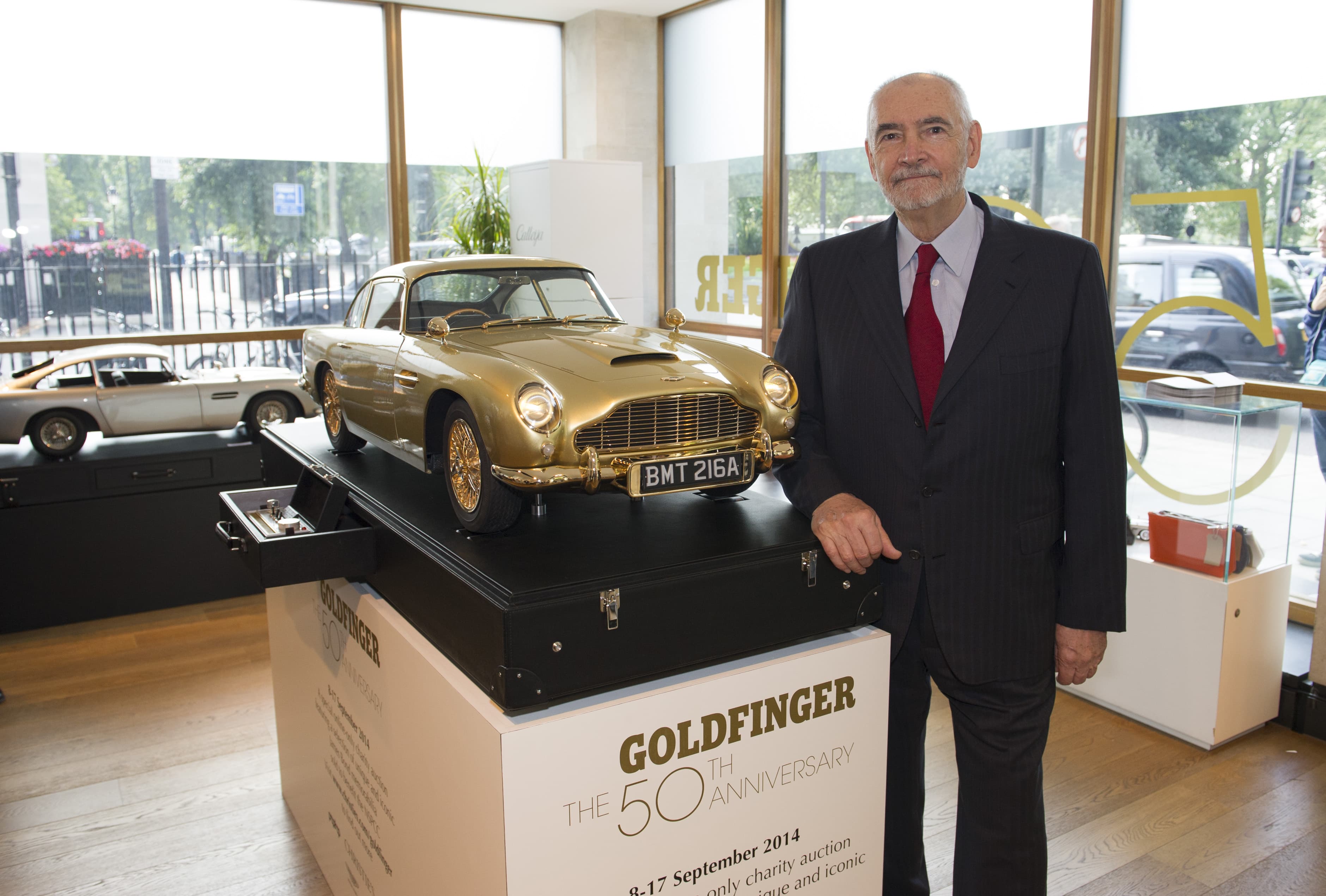 gold Aston Martin DB5