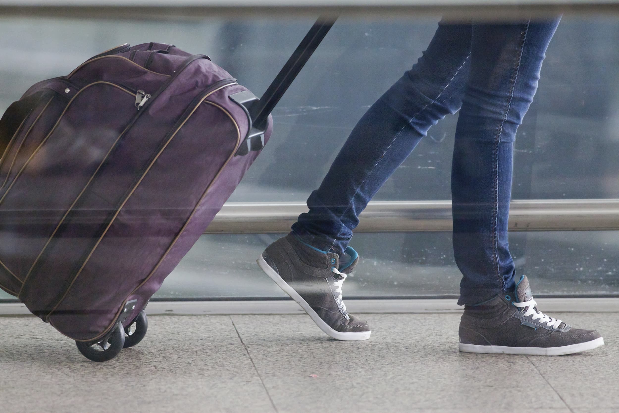 suitcases on wheels
