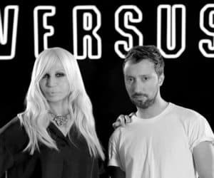 Anthony Vaccarello and Donatella Versace
