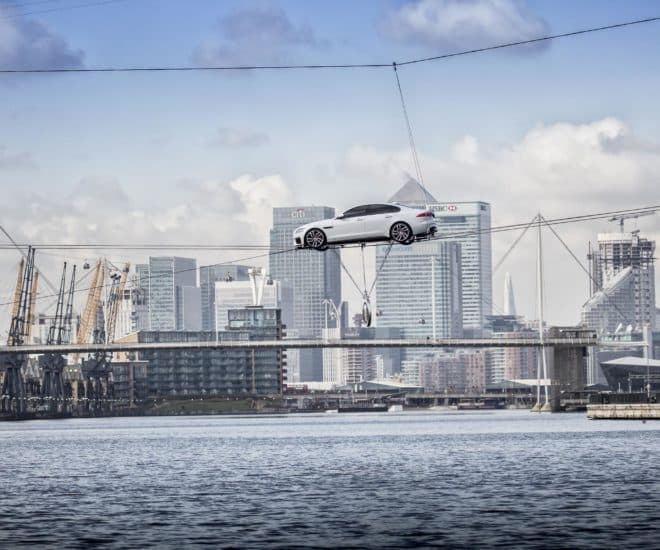 Jaguar XF Across River Thames