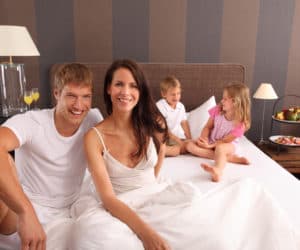 Family in bed