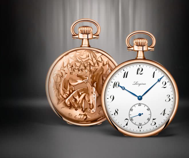 Longines Equestrian Pocket Watch Horses Trio 1911