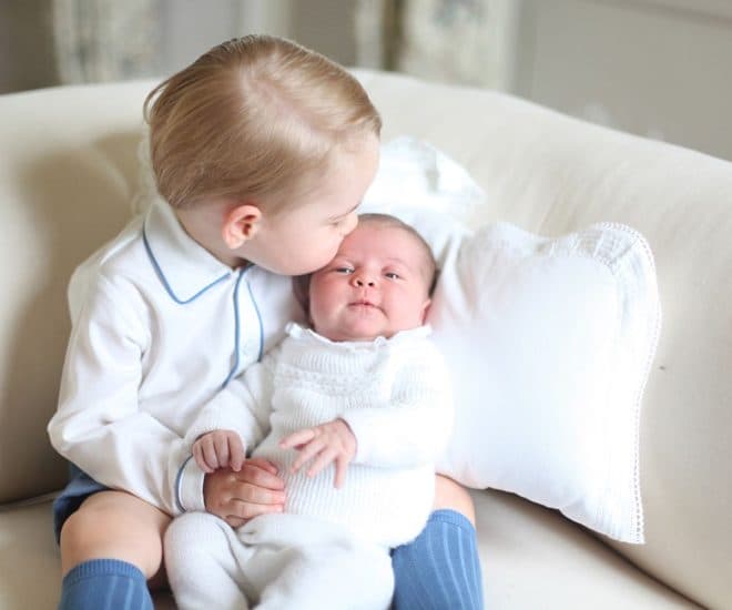 Princess Charlotte with Prince George