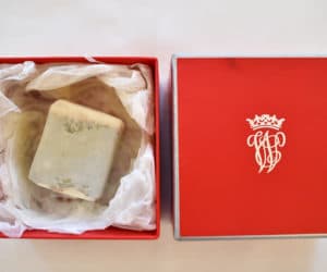 boxed slice of wedding cake