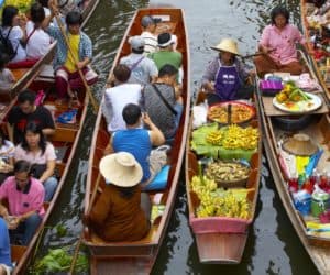 Thailand Bangkok floating market