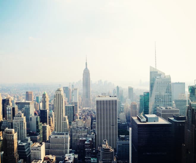 The Manhattan skyline