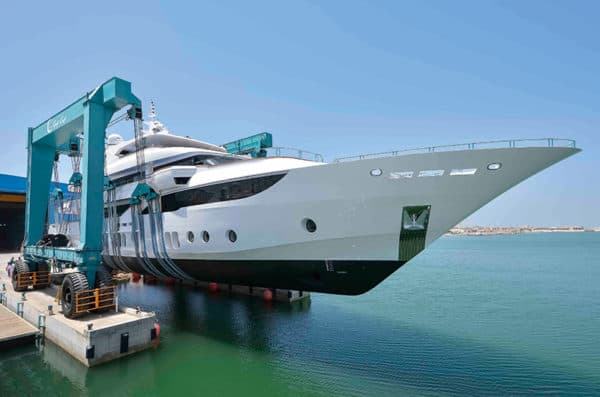 The Gulf Craft's largest manufactured Superyacht, Majesty 155 being launched