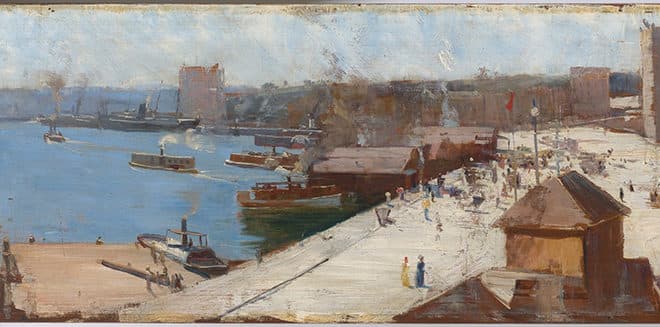 Arthur Streeton, 'Circular Quay,' 1892 at 'Australia's Impressionists' © National Gallery of Australia, Canberra