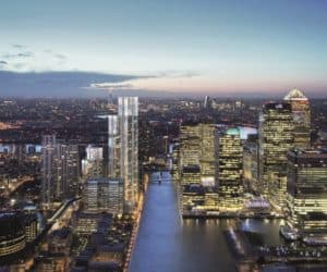 london invest properties berkeley homes south quay plaza aerial view