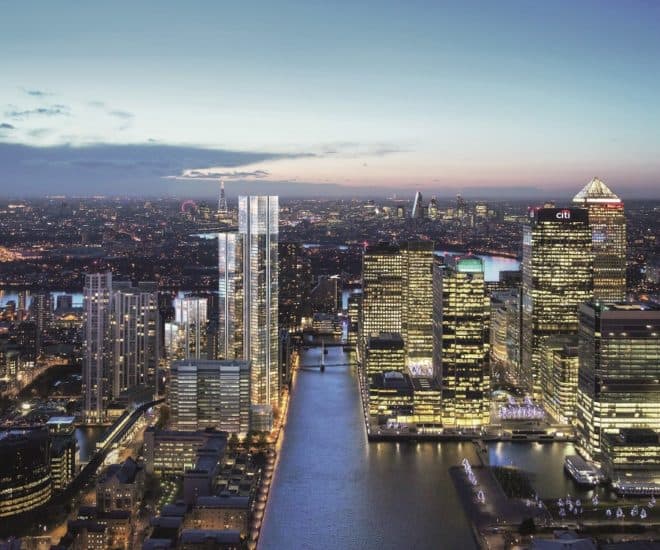 london invest properties berkeley homes south quay plaza aerial view