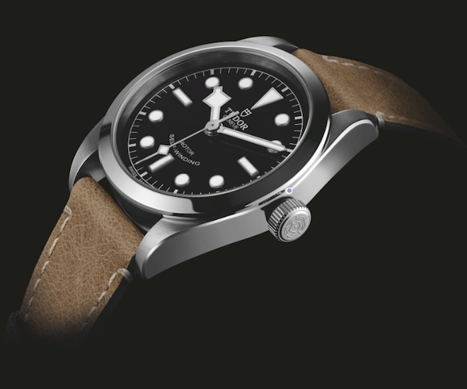 The Tudor Heritage Black Bay 36 with aged leather strap