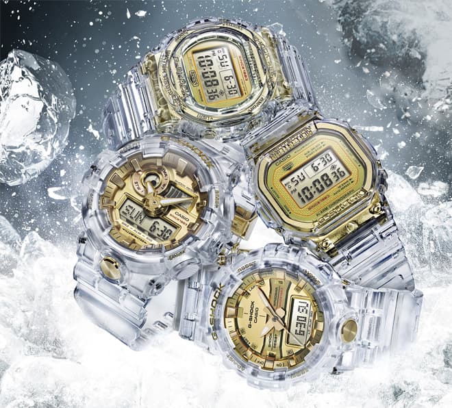 35th anniversary Casio Glacier Gold G-Shock Collection 