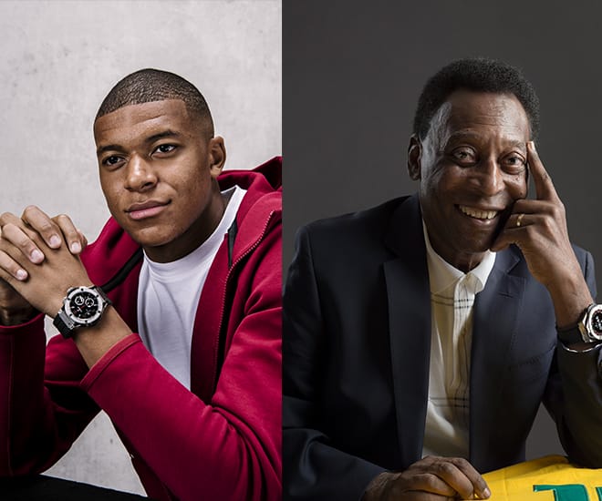 Two Football Legends Pelé and Kylian Mbappé United by Hublot