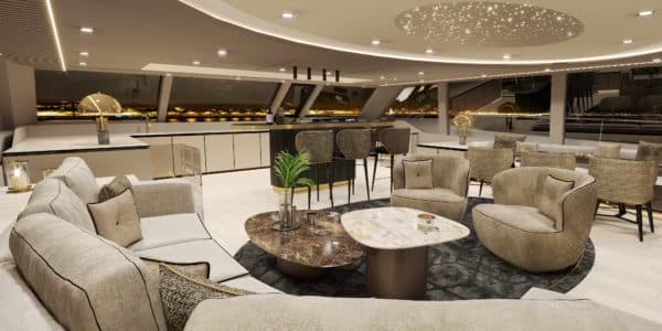 The 80 Sunreef Power offers large spaces and multiple layout options