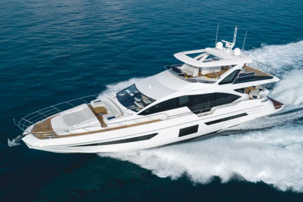 The Azimut Grande 25 Metri premiered at Cannes last September and arrived in Singapore this year