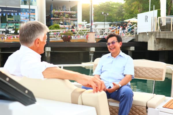 Salleh with Mike Simpson, founder and Managing Director of Simpson Marine 