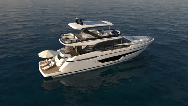 Fairline will show its flagship Squadron 68 at the Cannes Yachting Festival