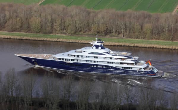 The 111m Tis by Winch Design takes her interior inspiration from iconic hotels and residences around the world; Photo: Carl Groll