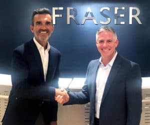 Raphael Sauleau, CEO of Fraser, with W. Brett McGill, CEO and President of MarineMax