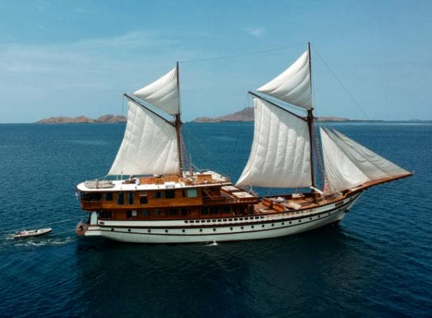 Launched in 2018, the 55m Prana has nine cabins and 900sqm of useable space across four decks
